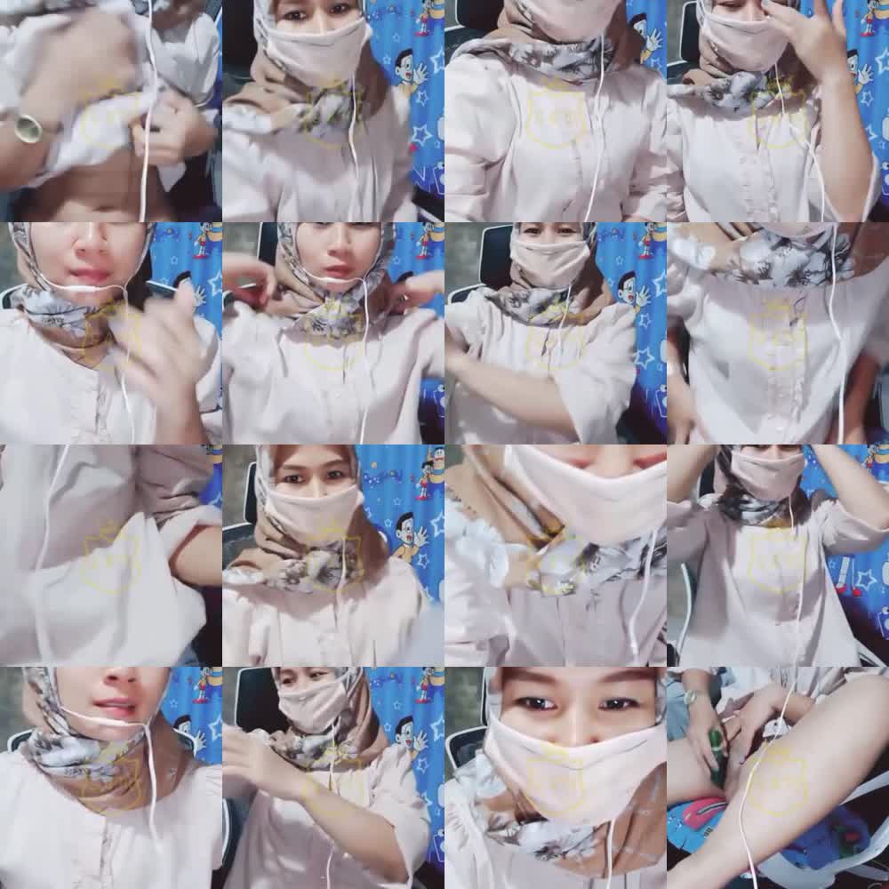 Mbak Cantik Imut Hijab Live Berani Colmek Pakai Timun